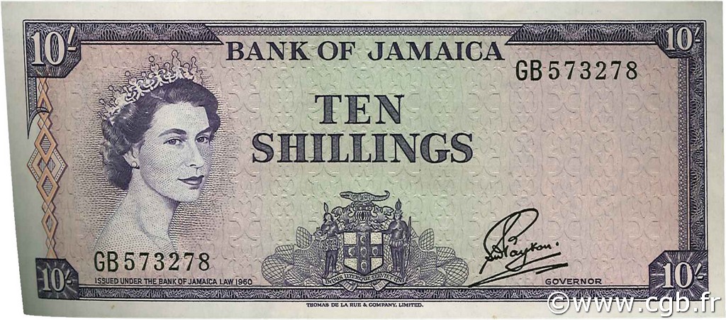 10 Shillings JAMAIKA  1961 P.50 VZ+