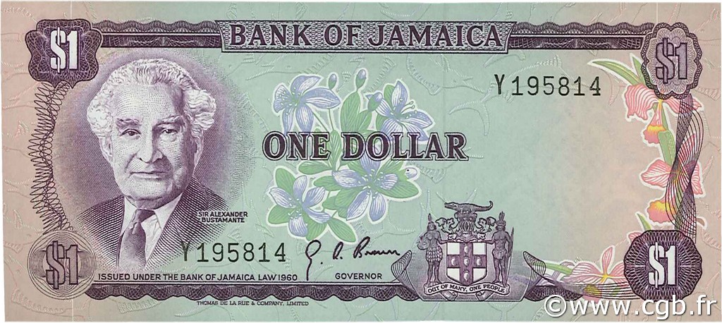 1 Dollar JAMAÏQUE  1970 P.54 NEUF