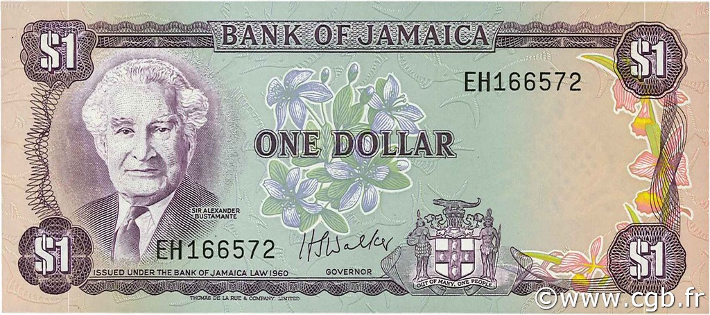 1 Dollar JAMAÏQUE  1976 P.59b NEUF