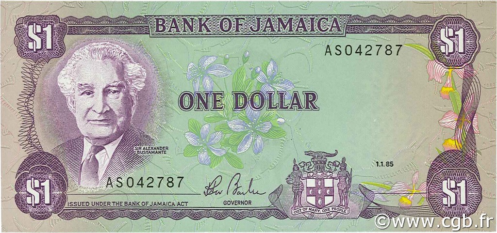 1 Dollar JAMAÏQUE  1985 P.68Aa NEUF