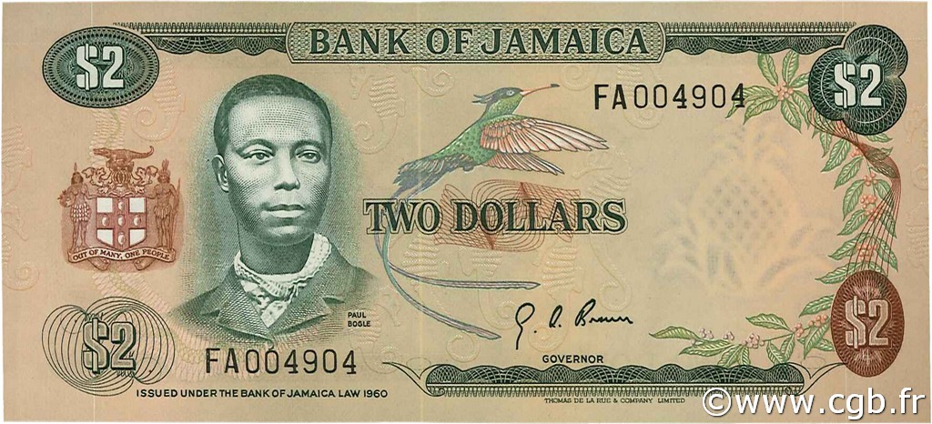 2 Dollars JAMAIKA  1973 P.58 ST