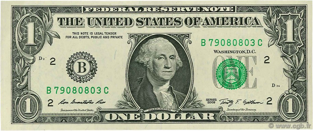 1 Dollar STATI UNITI D AMERICA  2009 P.523(var) FDC