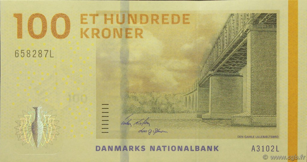 100 Kroner DENMARK  2010 P.066b UNC
