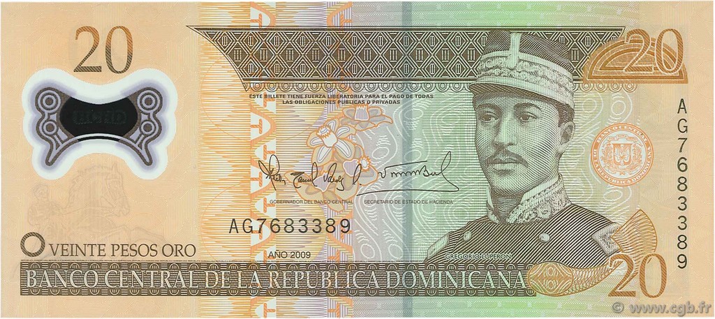 20 Pesos Oro RÉPUBLIQUE DOMINICAINE  2009 P.182 NEUF