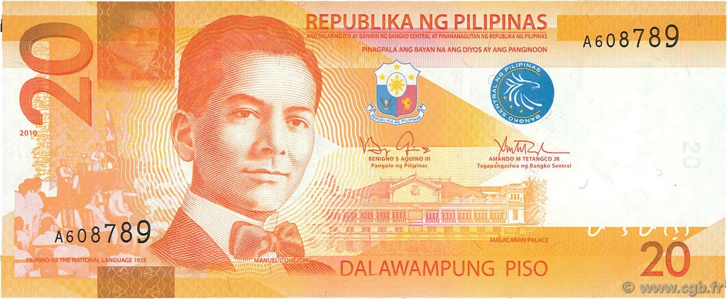 20 Piso PHILIPPINES  2010 P.206a NEUF