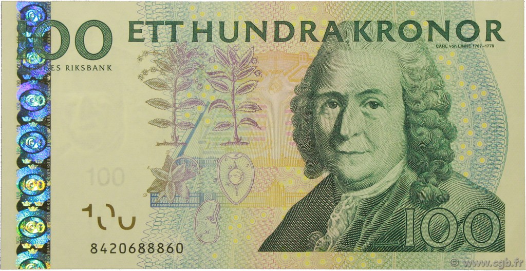 100 Kronor SUÈDE  2008 P.65d FDC