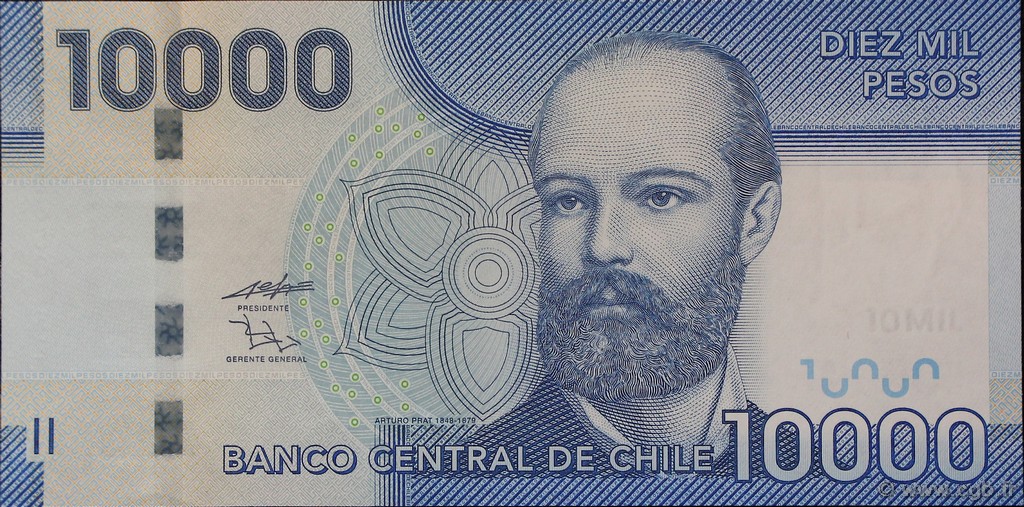 10000 Pesos CHILE
  2009 P.164 ST