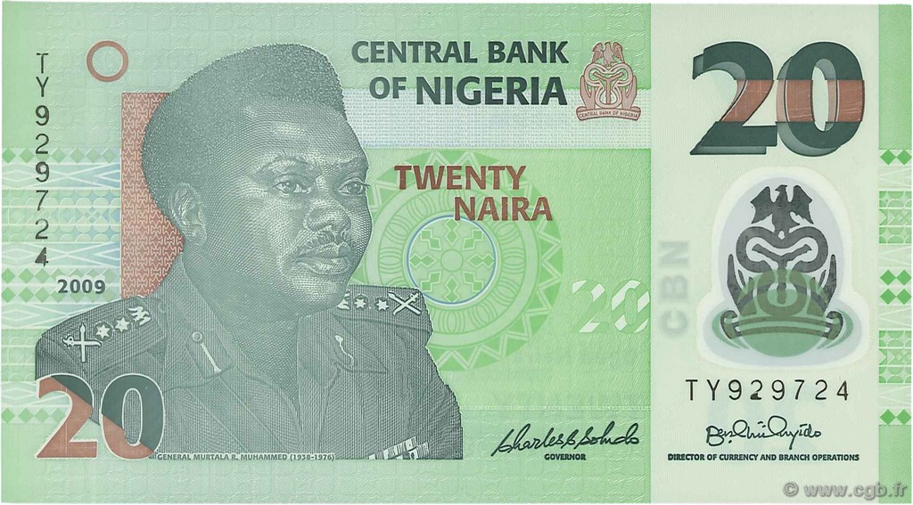 20 Naira NIGERIA  2009 P.34e ST