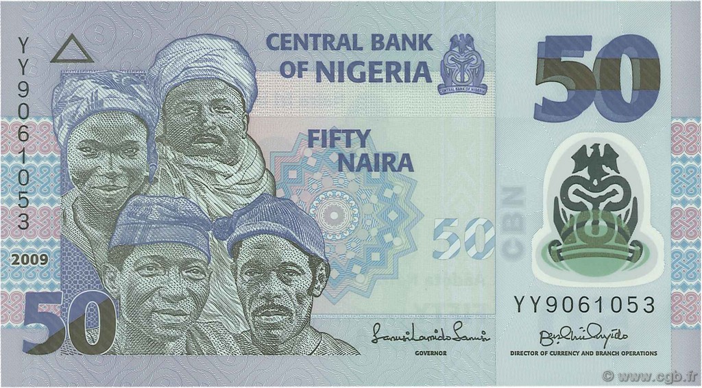 50 Naira NIGERIA  2009 P.40a FDC