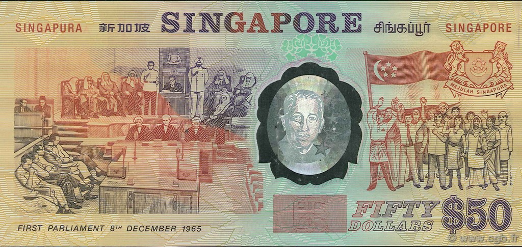 50 Dollars SINGAPORE  1990 P.30 UNC