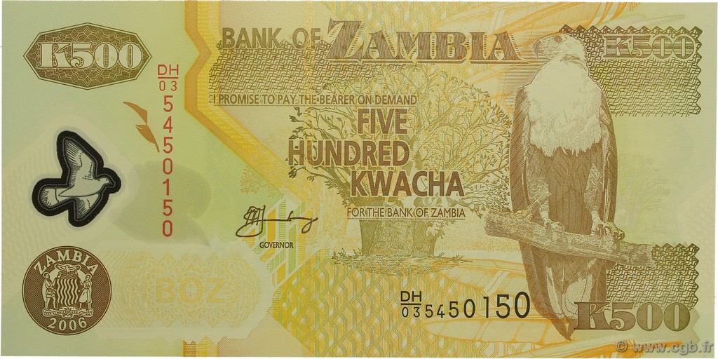 500 Kwacha SAMBIA  2006 P.43e ST