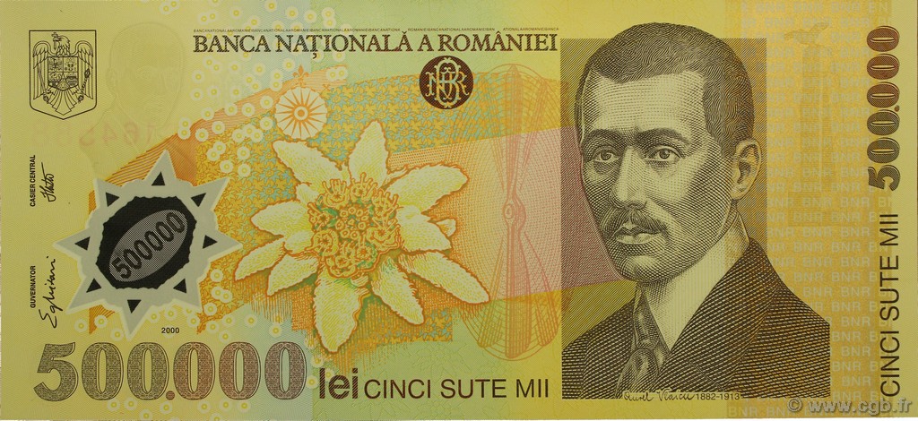 500000 Lei RUMANIA  2000 P.115a FDC