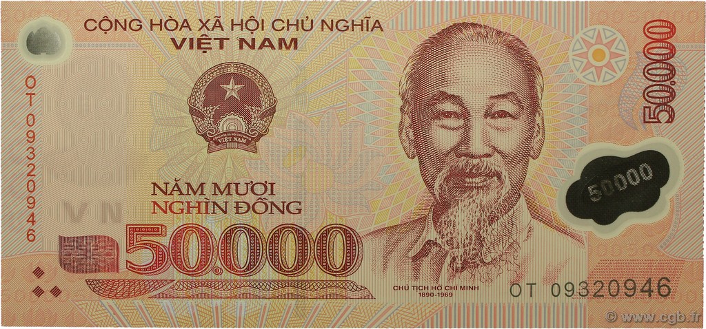 50000 Dong VIETNAM  2009 P.121g ST