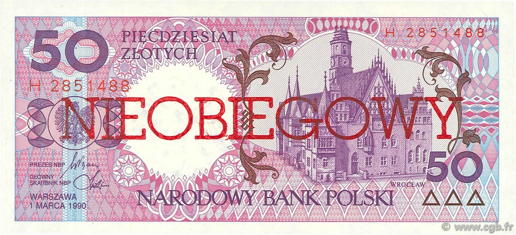 50 Zlotych POLONIA  1990 P.169a FDC
