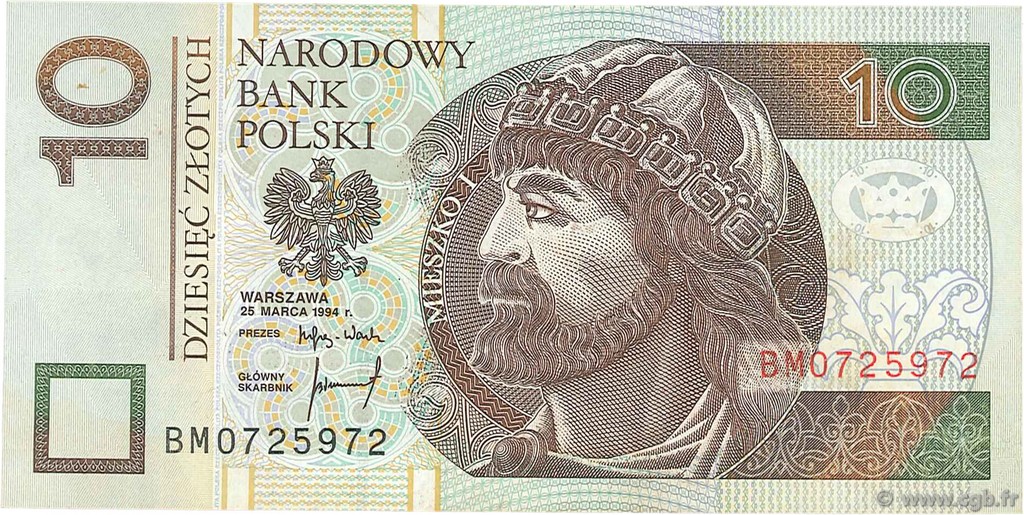 10 Zlotych POLONIA  1994 P.173a EBC