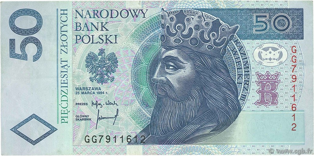50 Zlotych POLONIA  1994 P.175a MBC
