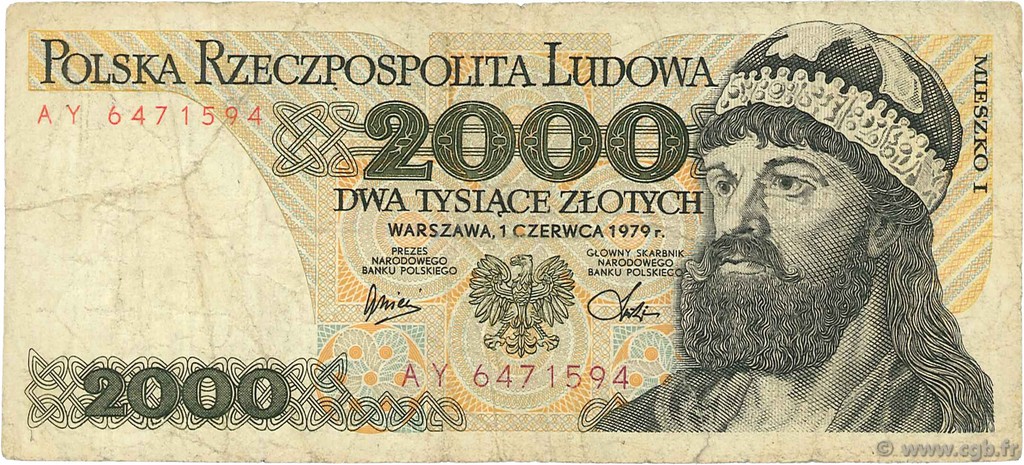 2000 Zlotych POLAND  1979 P.147b G