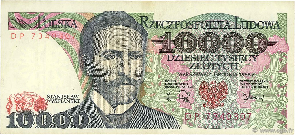10000 Zlotych POLONIA  1988 P.151b BB