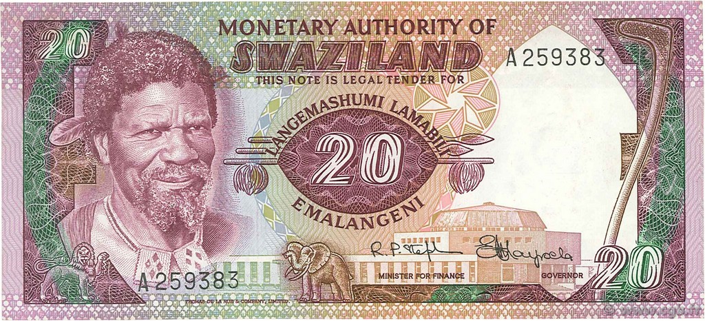 20 Emalangeni SWAZILAND  1974 P.05a EBC