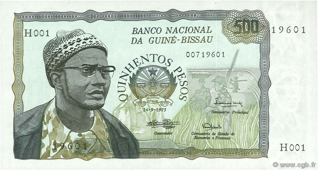 500 Pesos GUINEA-BISSAU  1975 P.03 UNC