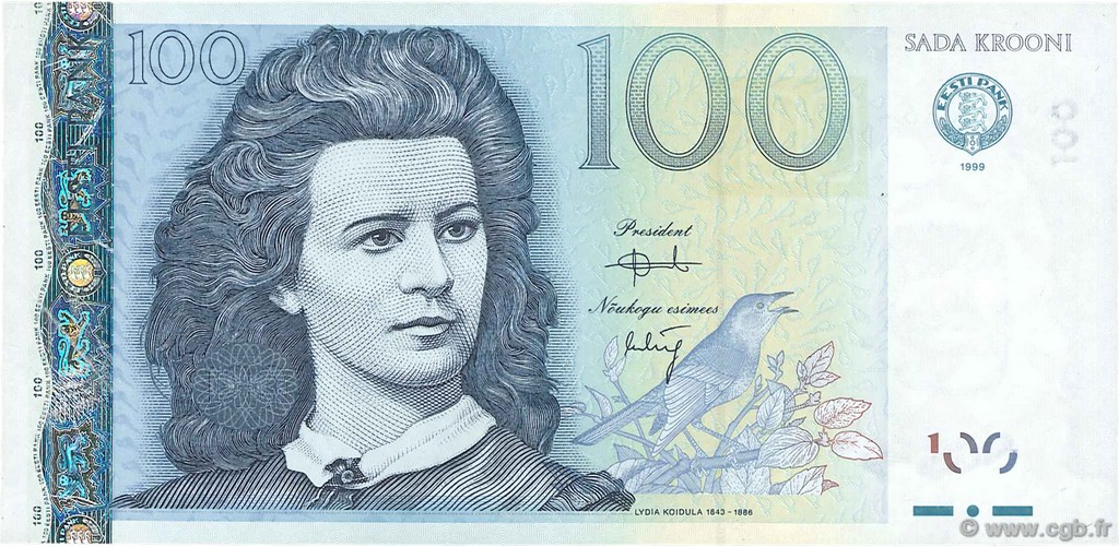 100 Krooni ESTLAND  1999 P.82a VZ