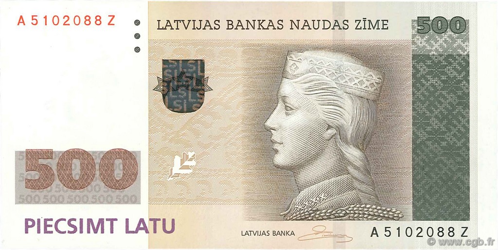 500 Latu LATVIA  2008 P.58 UNC