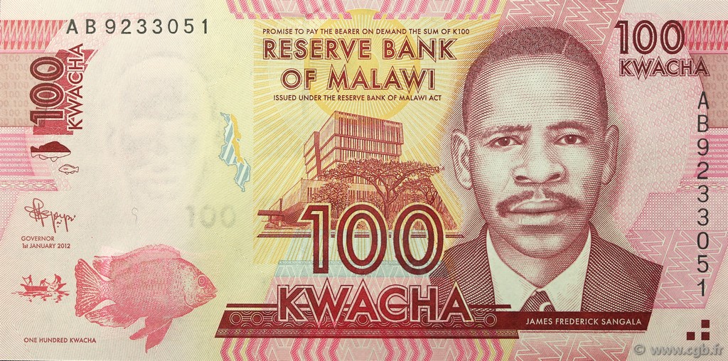 100 Kwacha MALAWI  2012 P.59a UNC