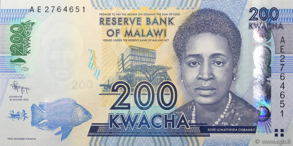 200 Kwacha MALAWI  2012 P.60 FDC