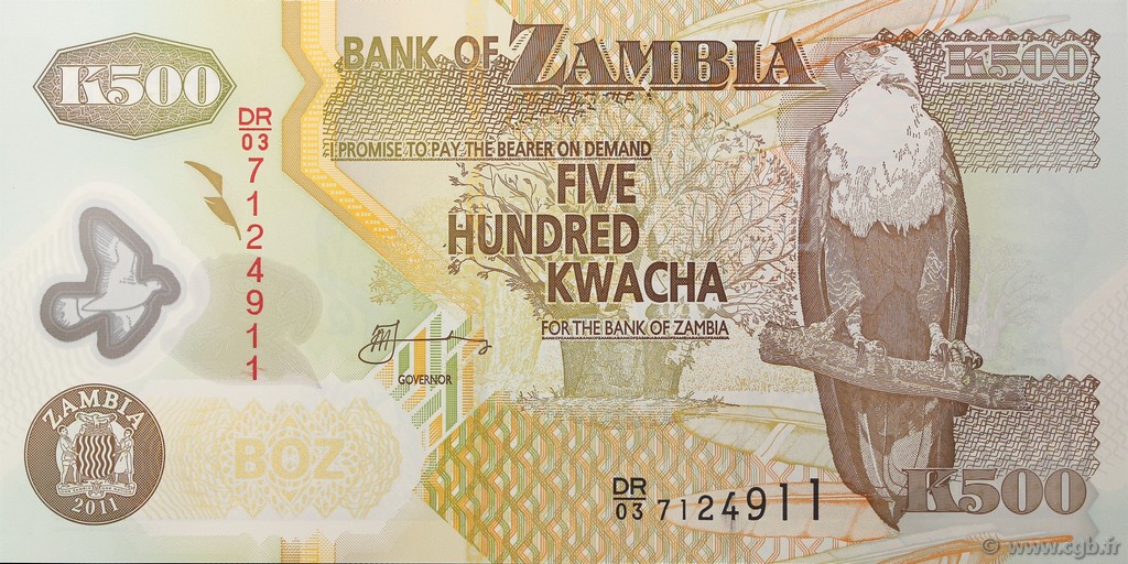 500 Kwacha ZAMBIA  2011 P.43h FDC