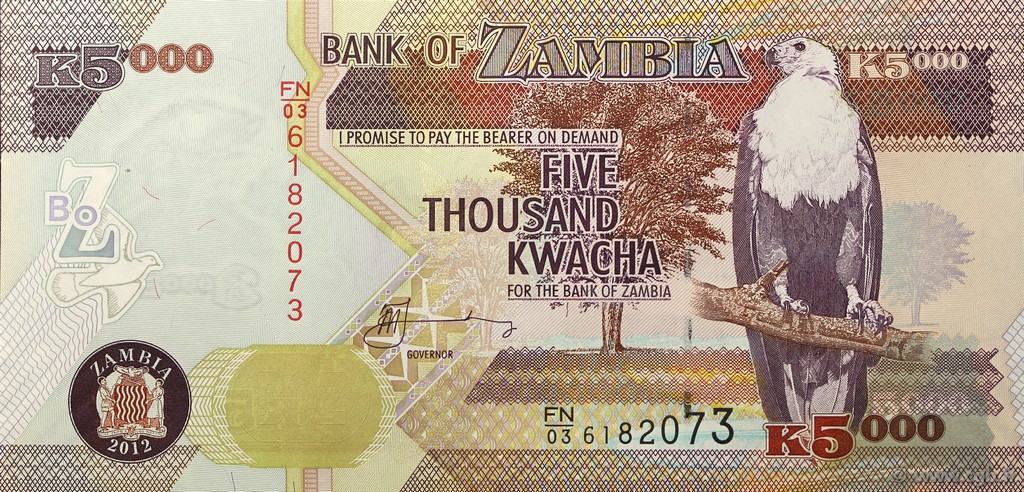 5000 Kwacha ZAMBIA  2012 P.45h FDC