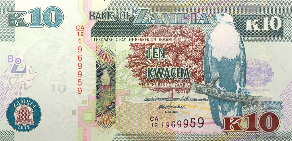 10 Kwacha ZAMBIA  2012 P.51a UNC