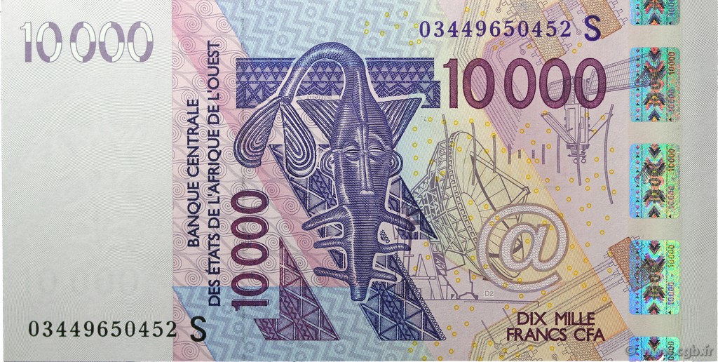 10000 Francs STATI AMERICANI AFRICANI  2003 P.918Sa FDC