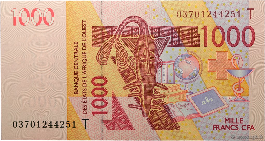1000 Francs WEST AFRIKANISCHE STAATEN  2003 P.815Ta ST