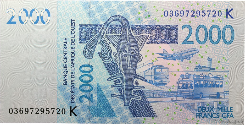 2000 Francs STATI AMERICANI AFRICANI  2003 P.716Ka FDC
