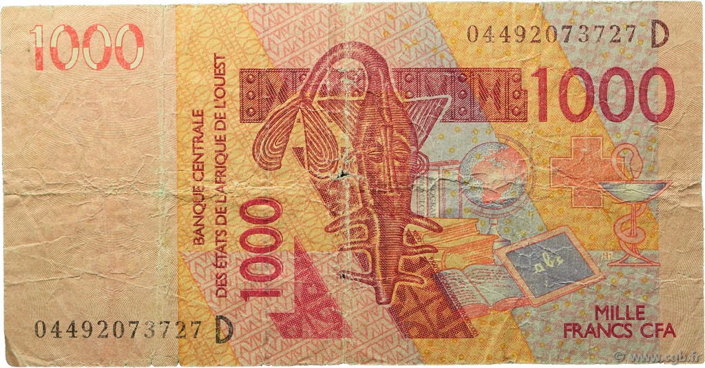 1000 Francs STATI AMERICANI AFRICANI  2004 P.415Db B