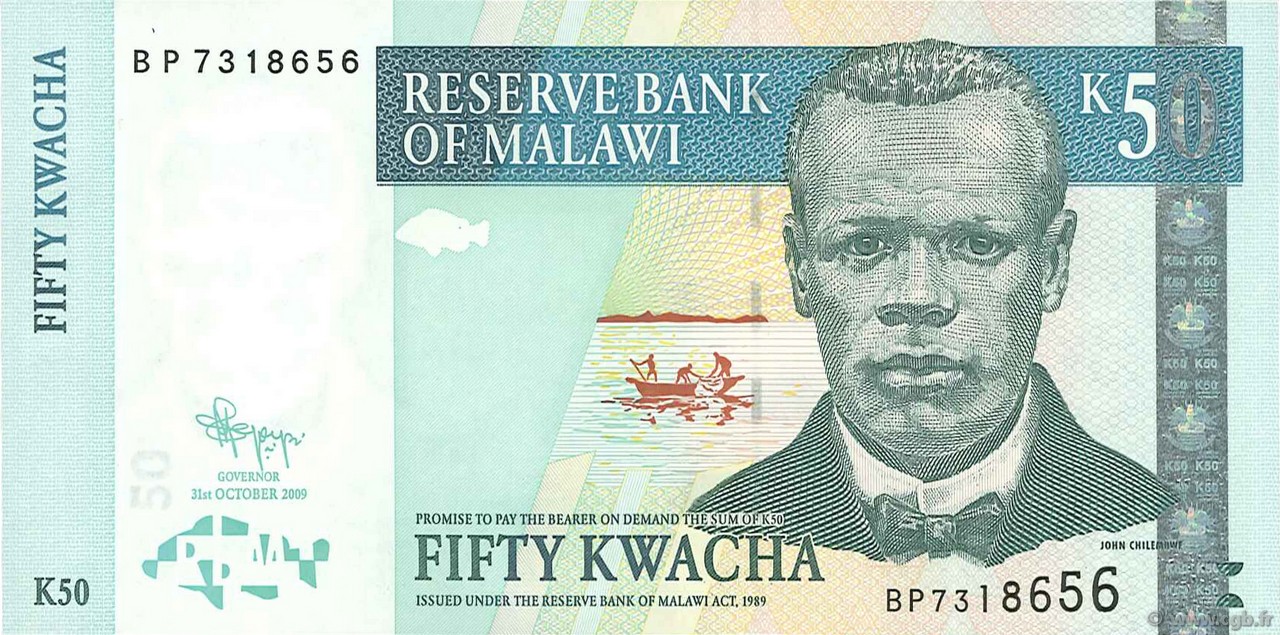 50 Kwacha MALAWI  2009 P.53d ST
