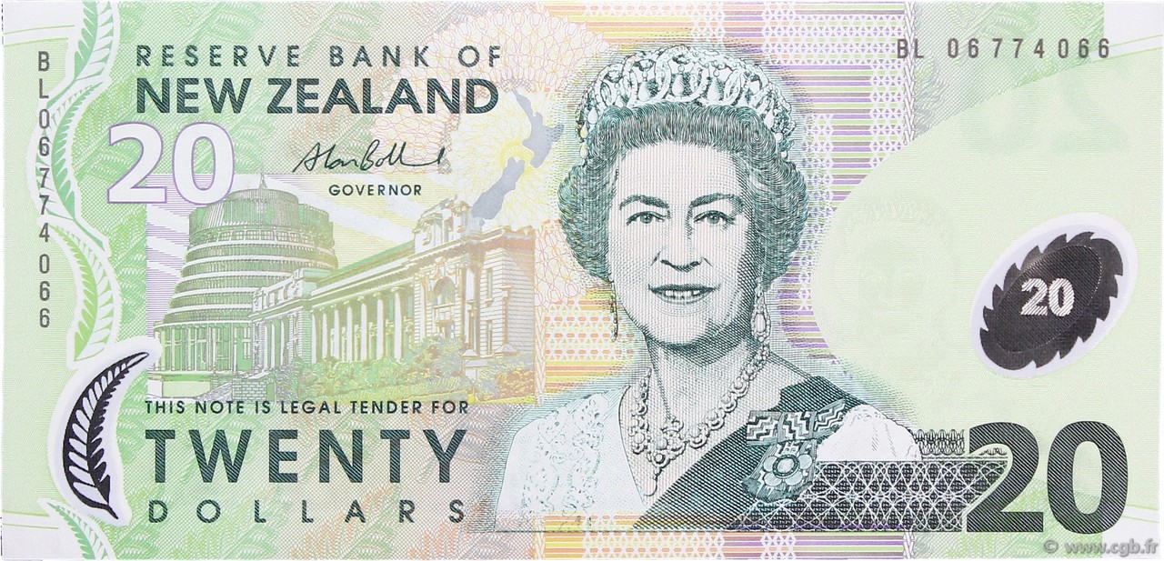 20 Dollars NEW ZEALAND  2006 P.187b UNC