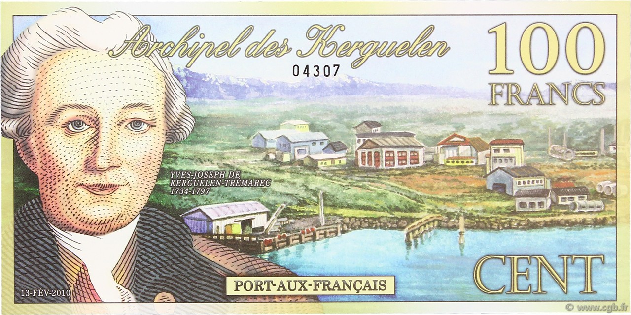 100 Francs KERGUELEN  2010  FDC