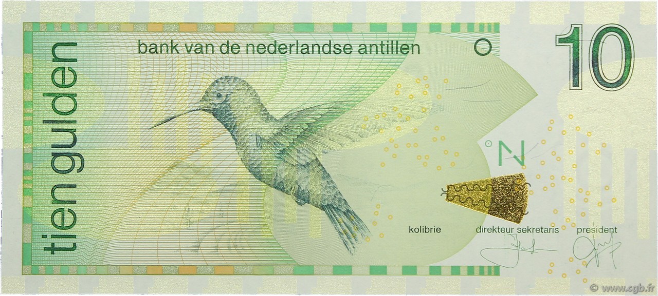 10 Gulden ANTILLE OLANDESI  2012 P.28f FDC