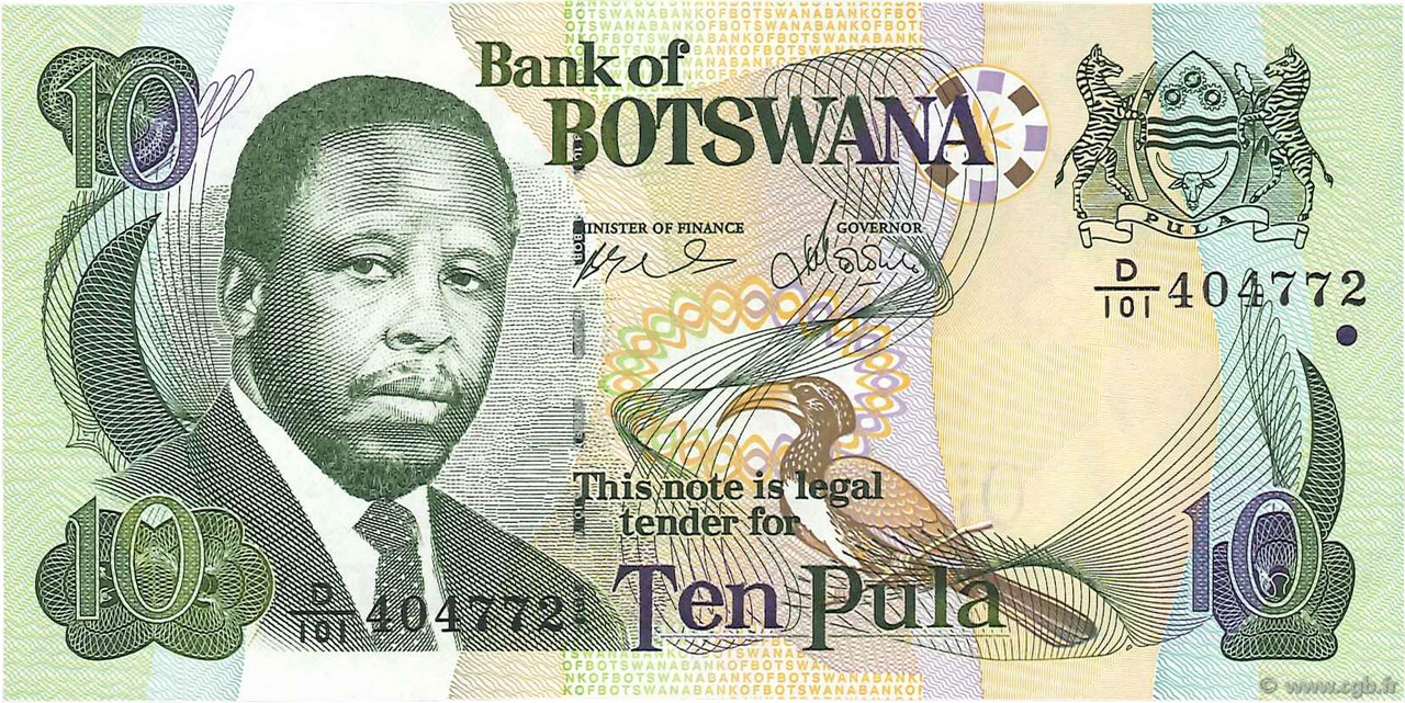 10 Pula BOTSWANA (REPUBLIC OF)  2007 P.26 UNC