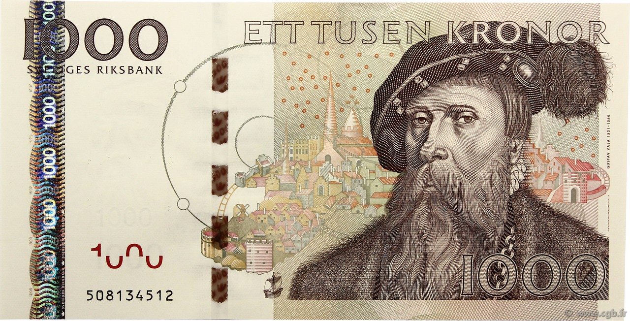 1000 Kronor SWEDEN  2005 P.67 UNC-