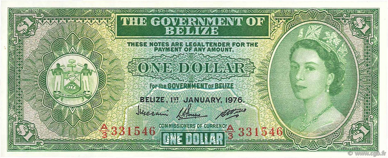 1 Dollar BELIZE  1976 P.33c ST