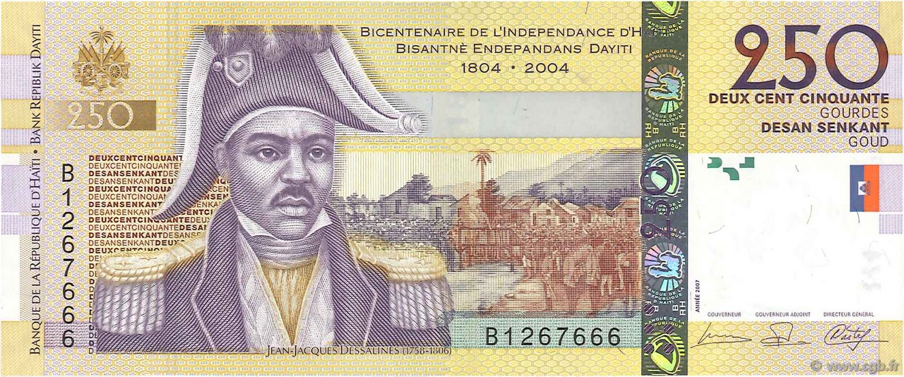 250 Gourdes HAITI  2007 P.276b UNC