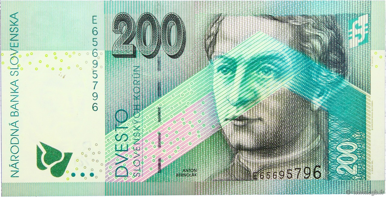 200 Korun SLOVAKIA  2002 P.41 UNC