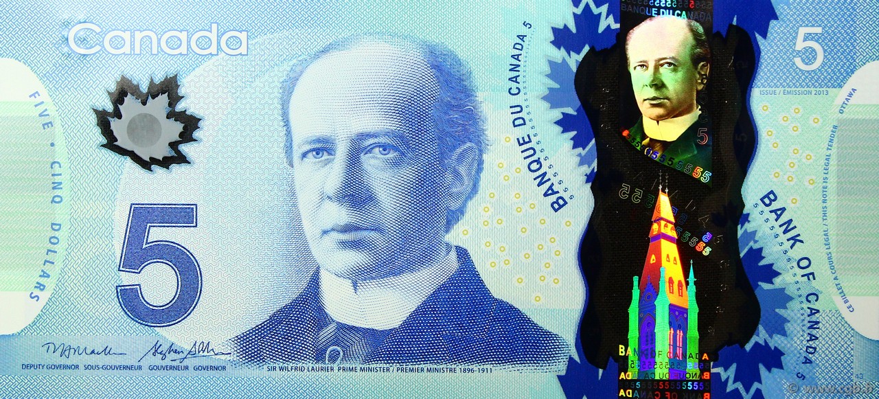 5 Dollars CANADA  2013 P.106b UNC