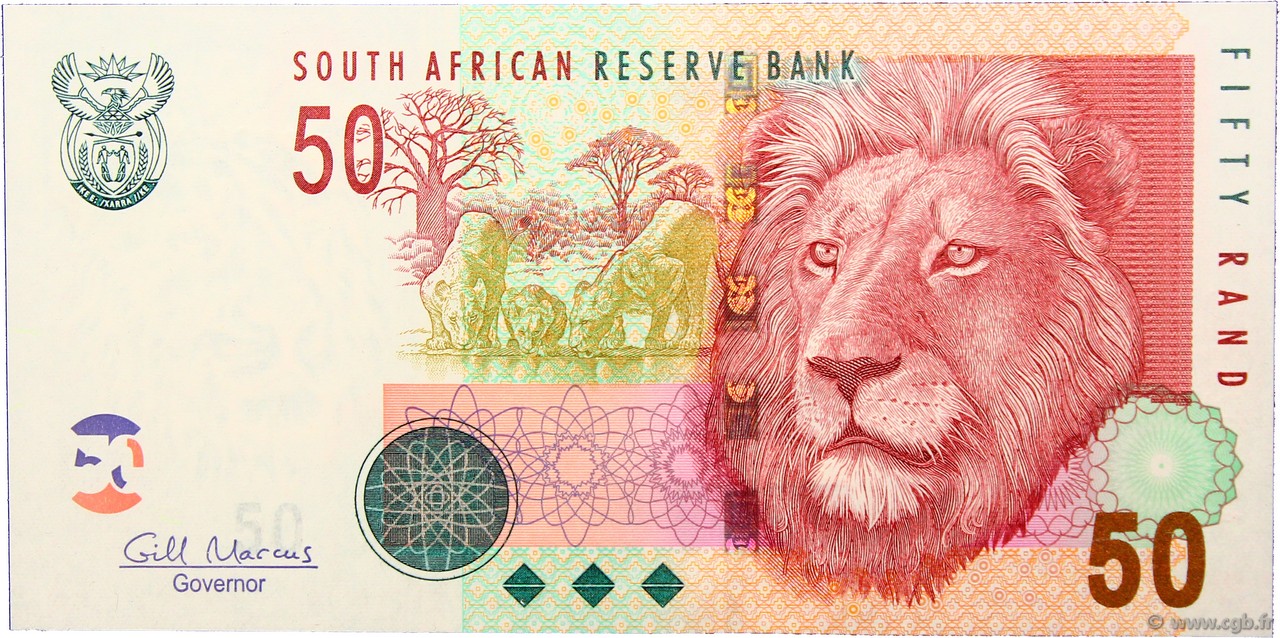 50 Rand SüDAFRIKA  2005 P.130b ST