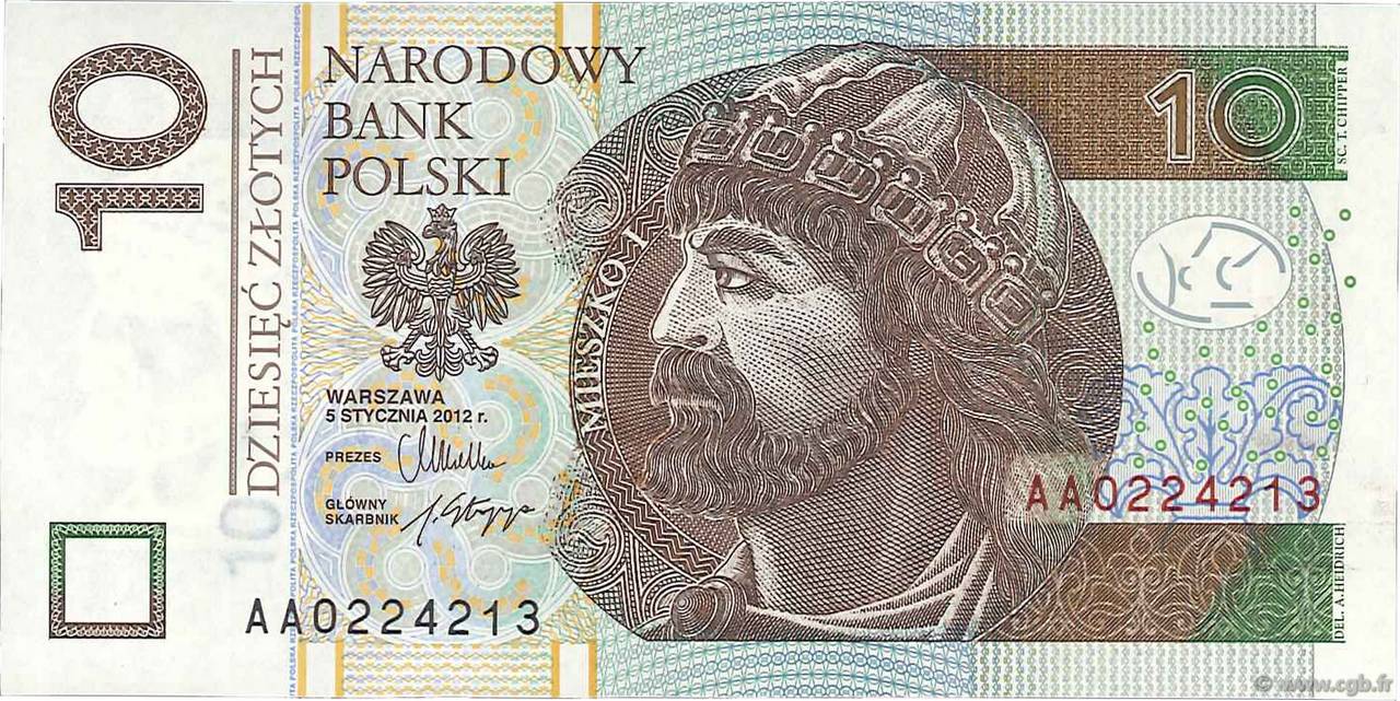 10 Zlotych POLAND  2012 P.183 UNC