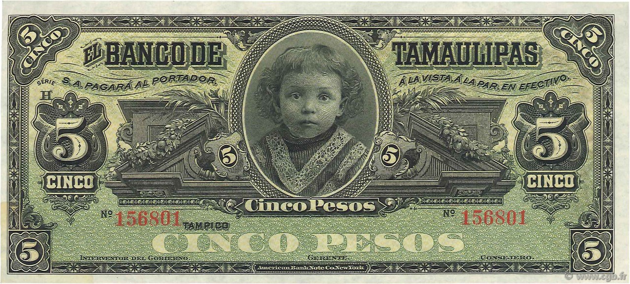 5 Pesos MEXICO  1902 PS.0429d SC+