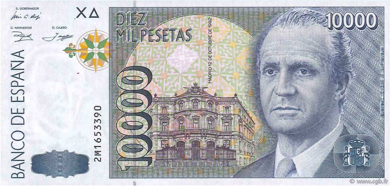 10000 Pesetas SPANIEN  1992 P.166 ST