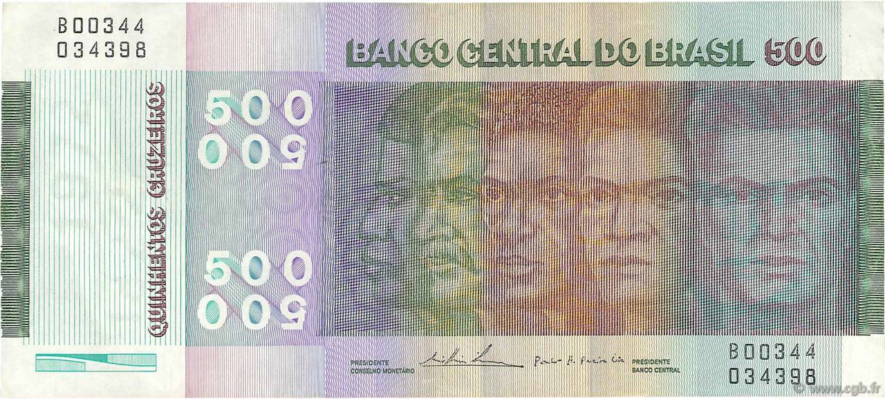500 Cruzeiros Commémoratif BRASILE  1979 P.196Aa BB